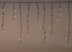 Anna's Collection ijspegelverlichting zwart met 360 lampjes classic warm 7,2 m