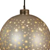 Anna's Collection kerstbal twinkel beige D 15 cm