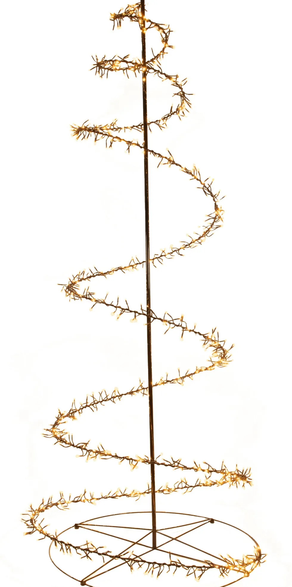 Anna's Collection kerstboom Swirl zwart met 960 lampjes classic warm D 78,5 H 210 cm