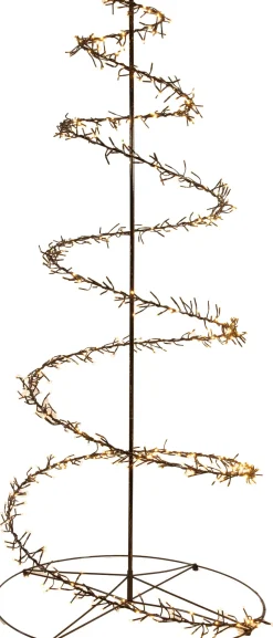 Anna's Collection kerstboom Swirl zwart met 684 lampjes classic warm D 75 H 160 cm