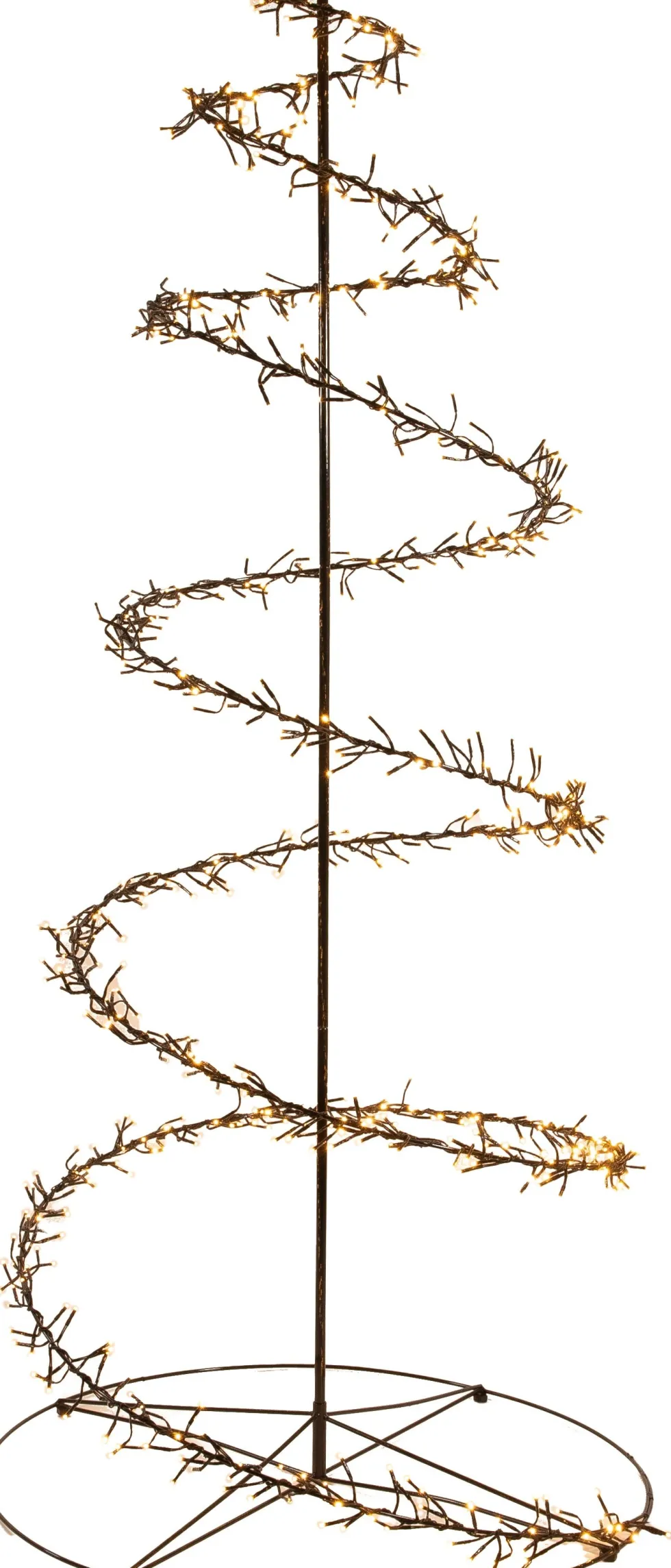 Anna's Collection kerstboom Swirl zwart met 684 lampjes classic warm D 75 H 160 cm