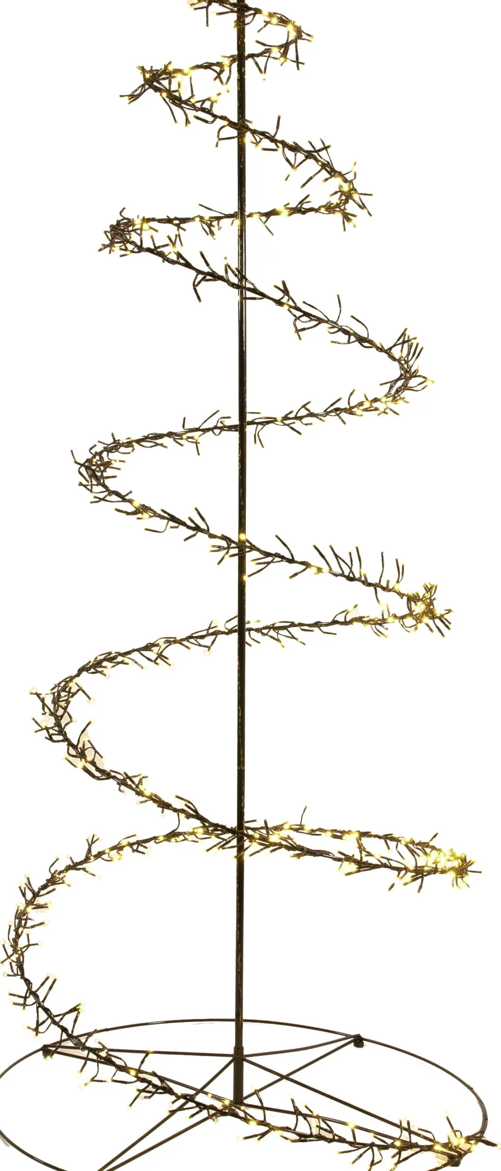 Anna's Collection kerstboom Swirl zwart met 480 lampjes luxury D 67 H 120 cm