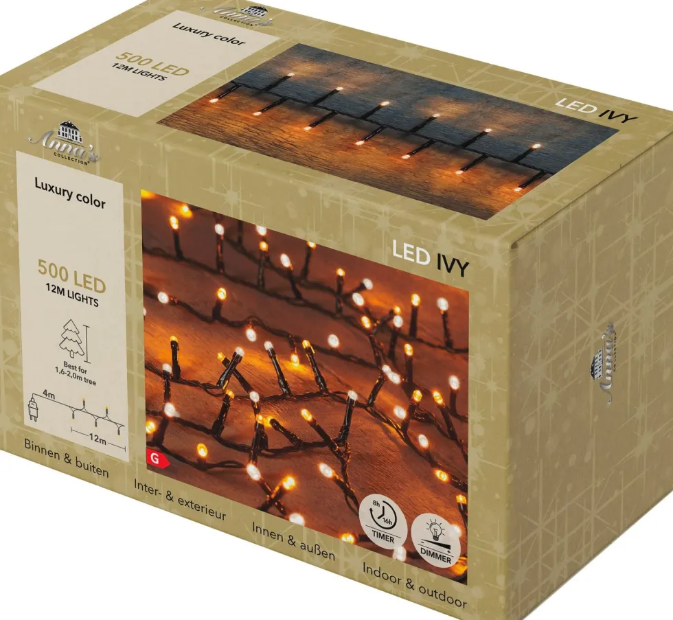 Anna's Collection kerstboomverlichting ivy met 500 lampjes luxury 12 m