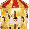 Anna's Collection kerstfiguur carousel goud / rood D 13 H 20,5 cm