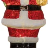 Anna's Collection kerstfiguur kerstman rood / wit met verlichting D 9,5 H 20 cm