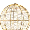 Anna's Collection kersthanger lichtbol zwart met knipperfunctie D 25 H 27 cm