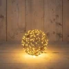 Anna's Collection kersthanger lichtbol zwart met knipperfunctie D 18 H 20 cm