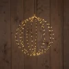 Anna's Collection kersthanger bal zwart met verlichting D 40,5 cm