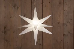 Anna's Collection kersthanger ster wit met verlichting 60 x 60 x 60 cm