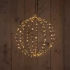 Anna's Collection kersthanger bal zwart met verlichtingknipper D 40,5 cm