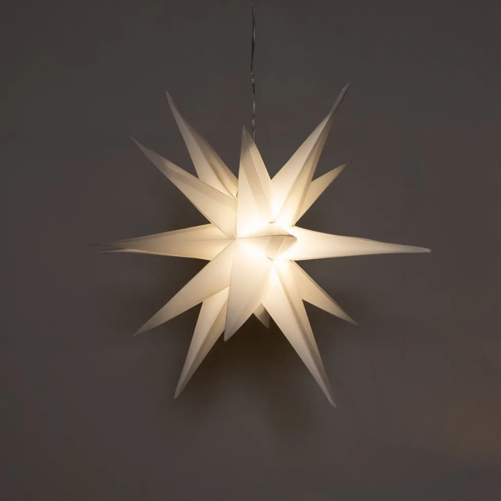 Anna's Collection kersthanger ster wit met verlichting 35 x 35 x 35 cm
