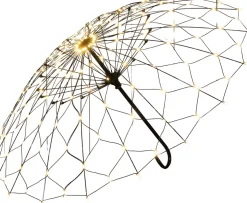 Anna's Collection kersthanger paraplu zwart met verlichting 105 x 105 x 66 cm