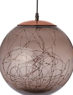 Anna's Collection kersthanger Smokey bal met verlichting D 35 cm