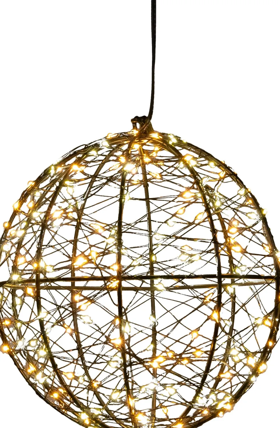 Anna's Collection kersthanger bal met verlichting D 18 cm