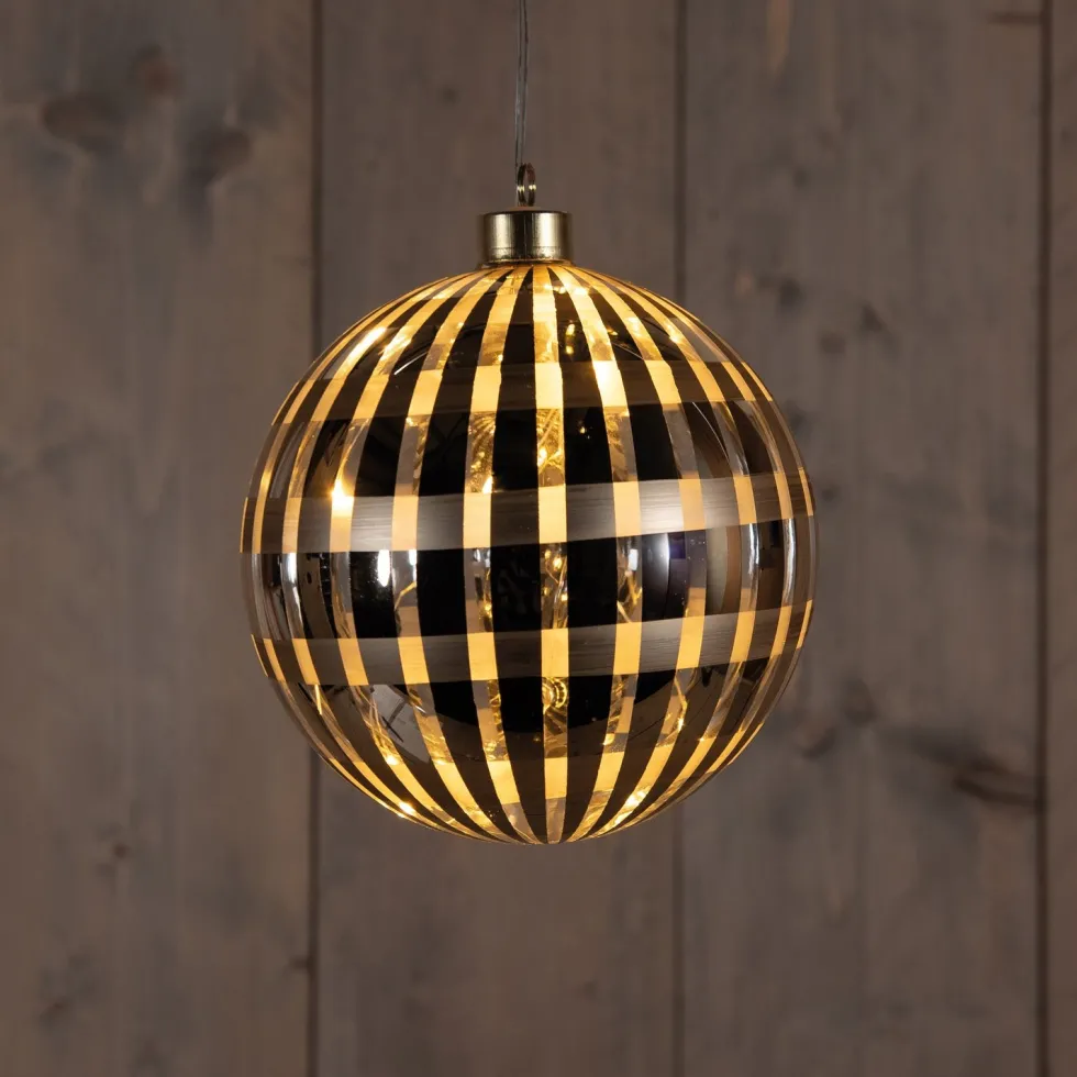 Anna's Collection kersthanger Ruit goud met verlichting D 15 cm