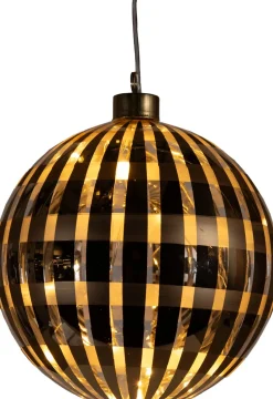 Anna's Collection kersthanger Ruit goud met verlichting D 15 cm