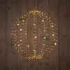 Anna's Collection kersthanger bal zwart met verlichting D 60 cm