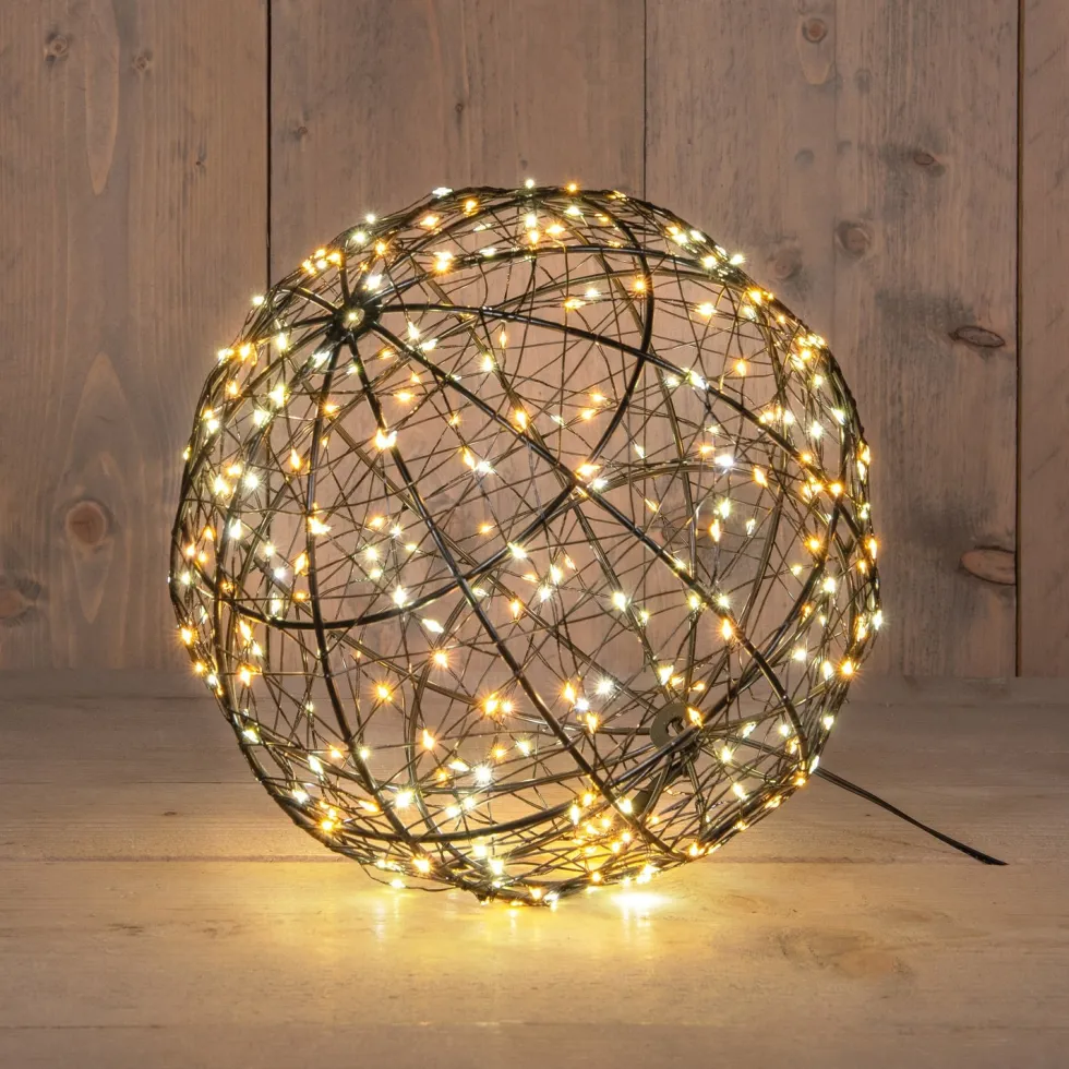 Anna's Collection kersthanger bal met verlichting D 25 cm