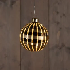 Anna's Collection kersthanger Ruit goud met verlichting D 10 cm