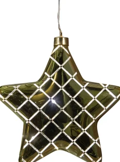Anna's Collection kersthanger Cosma ster goud met verlichting 20 x 6,5 x 19 cm