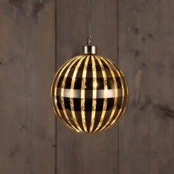 Anna's Collection kersthanger Ruit goud met verlichting D 12 cm