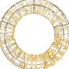 Anna's Collection kerstkrans zwart met 1440 lampjes D 36 H 8 cm
