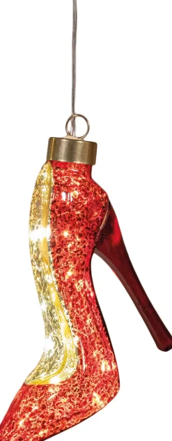 Anna's Collection kerst ornament hak goud met verlichting 5 x 10,5 x 13 cm