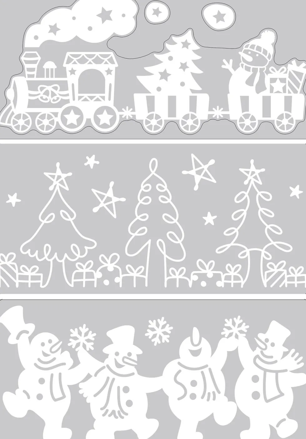 Anna's Collection kerst raamsticker kerstmis 23 x 49 cm