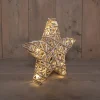 Anna's Collection kerstster naturel met verlichtingD 30 H 5 cm