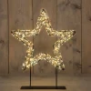 Anna's Collection kerstster op voet met verlichting knipperfunctie 36 x 7,5 x 45 cm