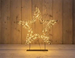 Anna's Collection kerstster op voet met verlichting 57 x 9 x 63 cm