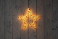 Anna's Collection kerstster zwart met verlichtingD 58 H 7 cm