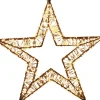 Anna's Collection kerstster zwart met verlichtingD 38 H 5 cm