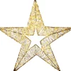 Anna's Collection kerstster zwart met verlichtingknipper D 78 H 10 cm