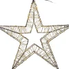 Anna's Collection kerstster zwart met verlichting D 76 H 9 cm