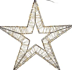 Anna's Collection kerstster zwart met verlichting D 76 H 9 cm
