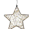 Anna's Collection kerstster zwart met verlichting knipperfunctie D 27 H 5 cm