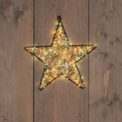 Anna's Collection kerstster zwart met verlichting D 37 H 5 cm