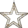 Anna's Collection kerstster zwart met verlichting D 56 H 7 cm