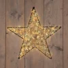 Anna's Collection kerstster zwart met verlichting D 57 H 5 cm