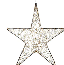 Anna's Collection kerstster zwart met verlichting knipperfunctie D 57 H 5 cm