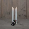 Anna's Collection LED dinerkaars met afstandsbediening wit D 2,5 H 23 cm 2 stuks