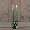 Anna's Collection LED dinerkaars Swirl groen D 2,5 H 23 cm 2 stuks