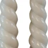 Anna's Collection LED dinerkaars Swirl crème D 2,5 H 23 cm 2 stuks