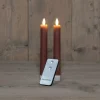 Anna's Collection LED dinerkaars Rustiek met timer roze D 2,1 H 18 cm 2 stuks