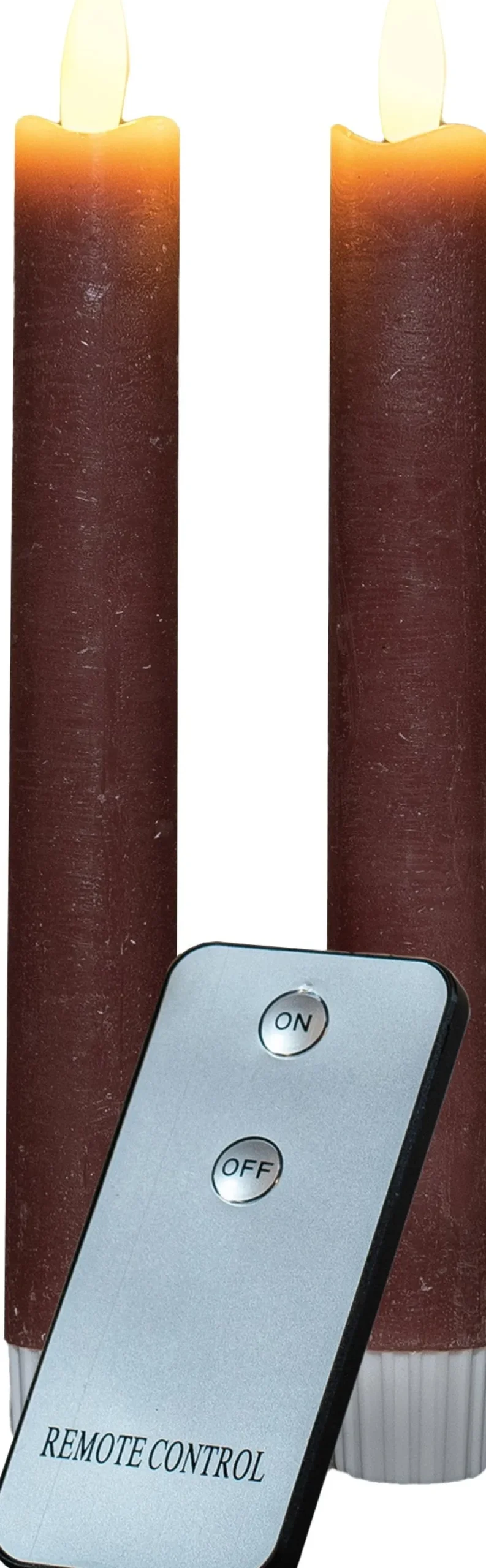 Anna's Collection LED dinerkaars Rustiek met timer roze D 2,1 H 18 cm 2 stuks