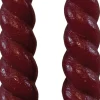 Anna's Collection LED dinerkaars Swirl bordeaux D 2,5 H 23 cm 2 stuks
