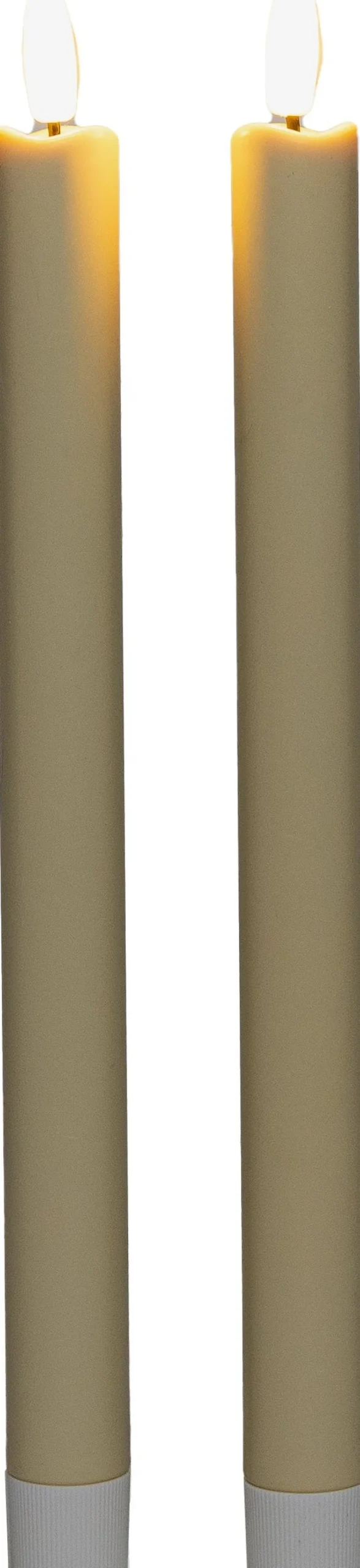 Anna's Collection LED dinerkaars beige D 1,5 H 24 cm 2 stuks
