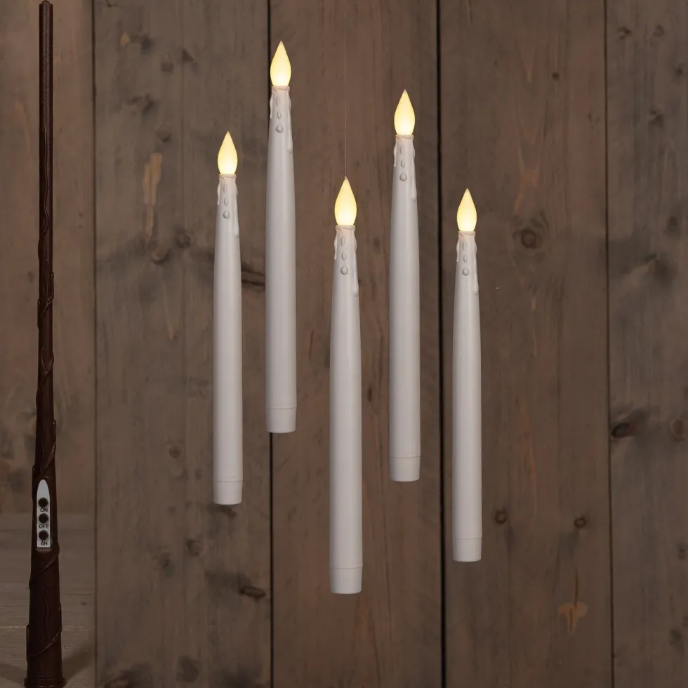 Anna's Collection LED dinerkaars zwevend wit D 2 H 28,5 cm 5 stuks