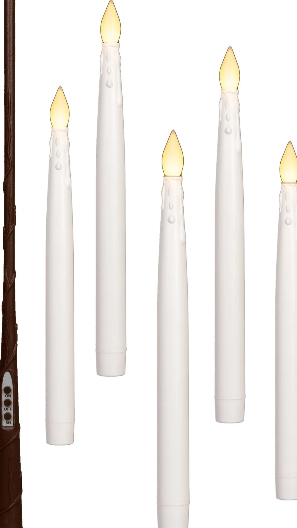 Anna's Collection LED dinerkaars zwevend wit D 2 H 28,5 cm 5 stuks
